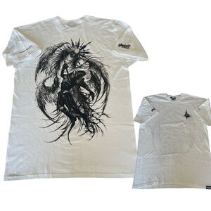 New! Staycold Apparel Graphic T-Shirt White Detailed Art Size Large NWOT